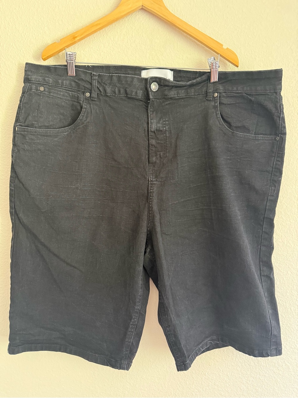 Paper Denim & Cloth Mens Black Denim Shorts Size 44